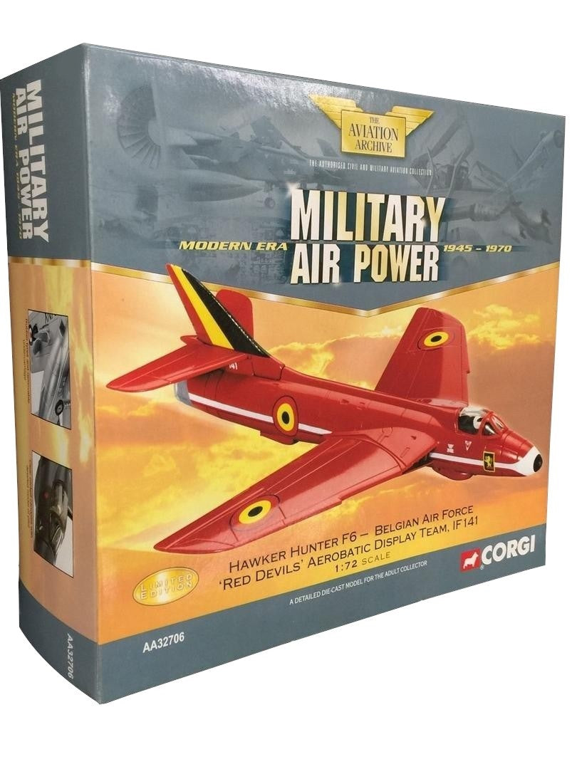 CORGI HUNTER F.MK 6 BELGIAN AIR FORCE RED DEVILS IF-141