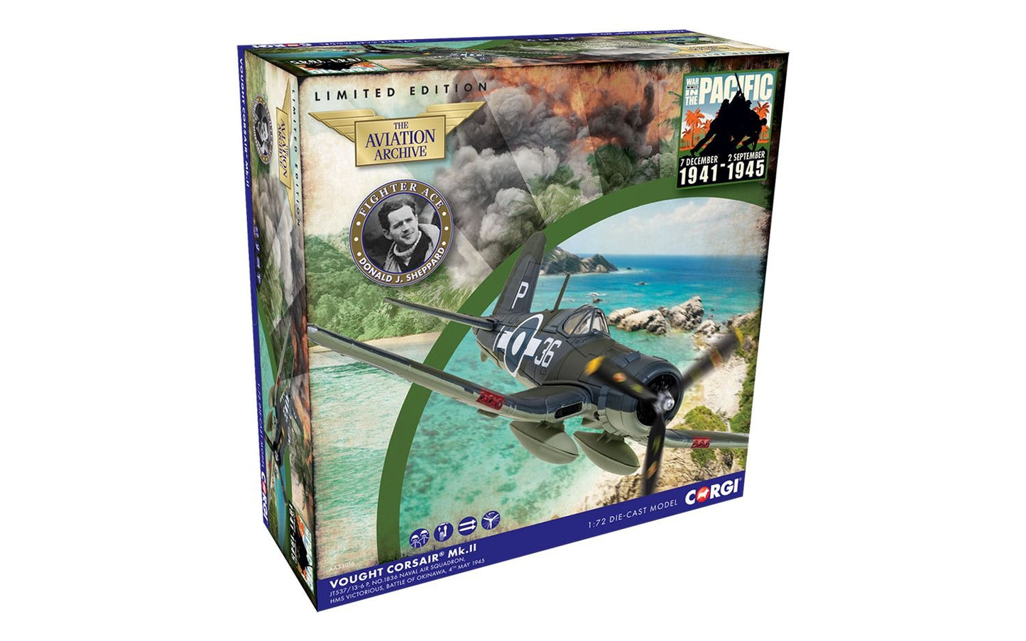 CORGI CORSAIR MKII JT537 1836 NAS "SUB LT DONALD J SHEPPARD" HMS VICTORIOUS 1944