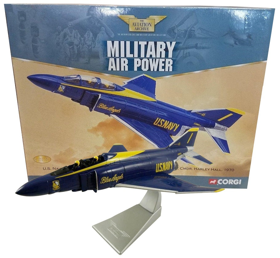 CORGI F-4J PHANTOM II USN BLUE ANGELS NO.1 HARLEY HALL 1970