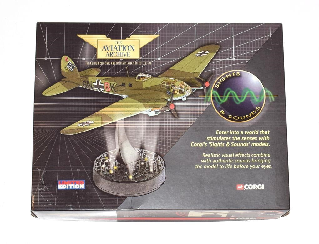 CORGI HE 111H-14 LUFTWAFFE 1/KGR 100 VANNEF FRANCE BLITZ 1940 (SIGHTS AND SOUNDS VERSION)