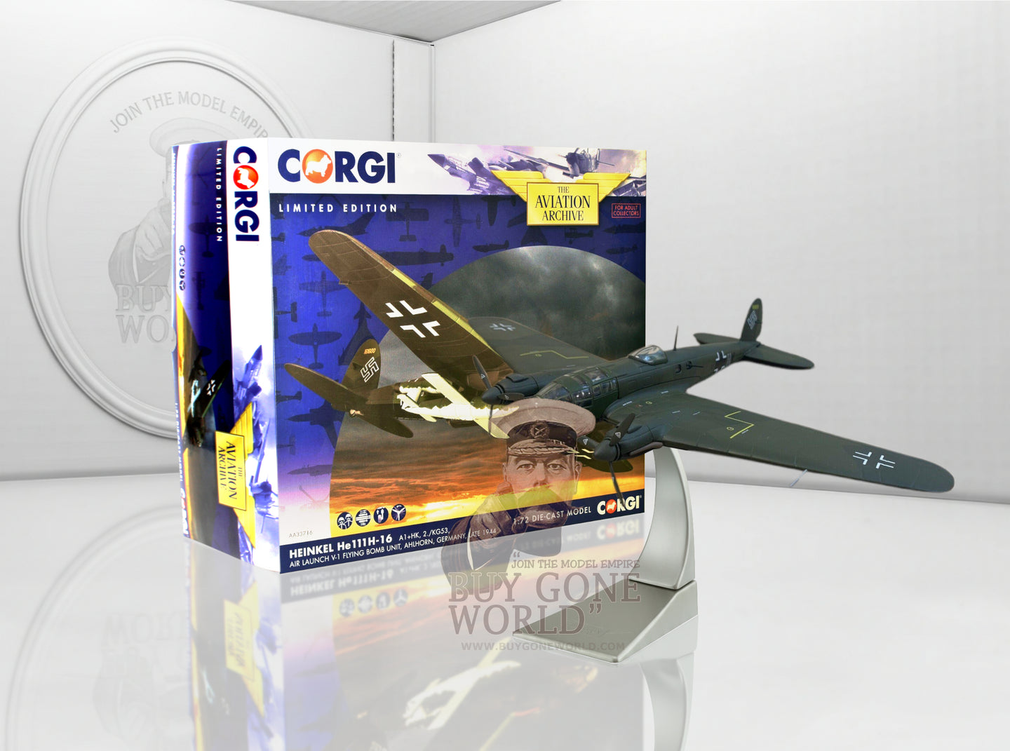 CORGI HE-111H-16 A1+HK 2./KG53 AIR LAUNCH V-1 FLYING BOMB UNIT AHLHORN GERMANY LATE 1944
