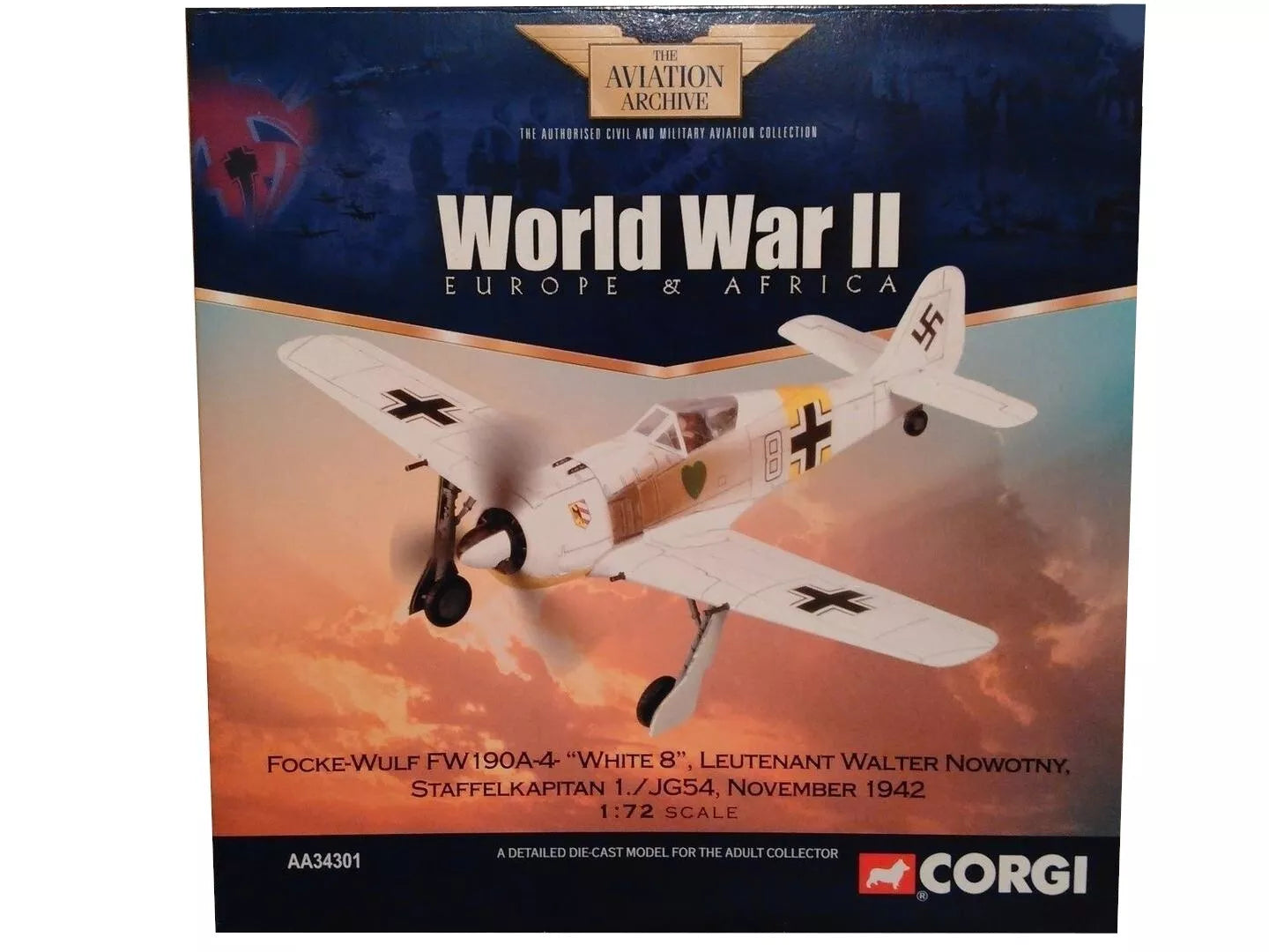 CORGI FW190A "WHITE 8" 1./JG 54 WALTER NOWOTNY