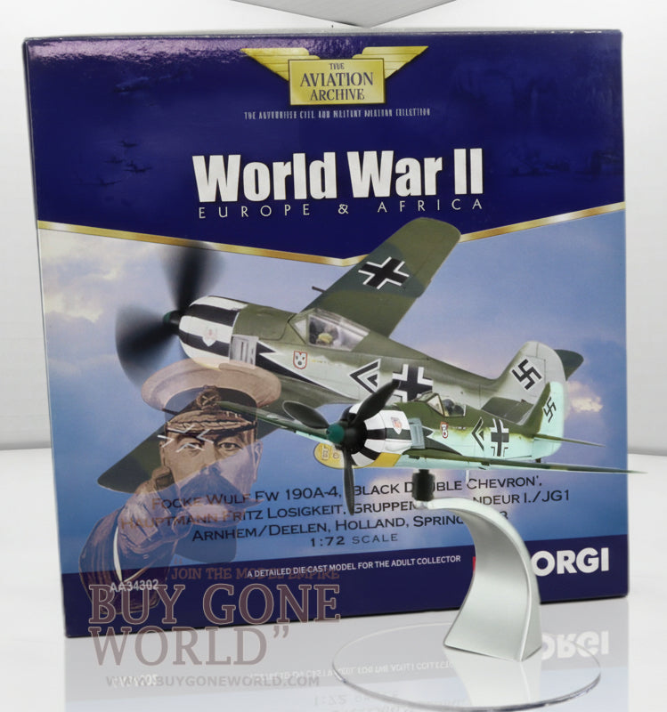 CORGI FW 190A-4 "BLACK DOUBLE CHEVRON" HAUPTMANN FRITZ LOSIGKEIT HOLLAND SPRING 1943
