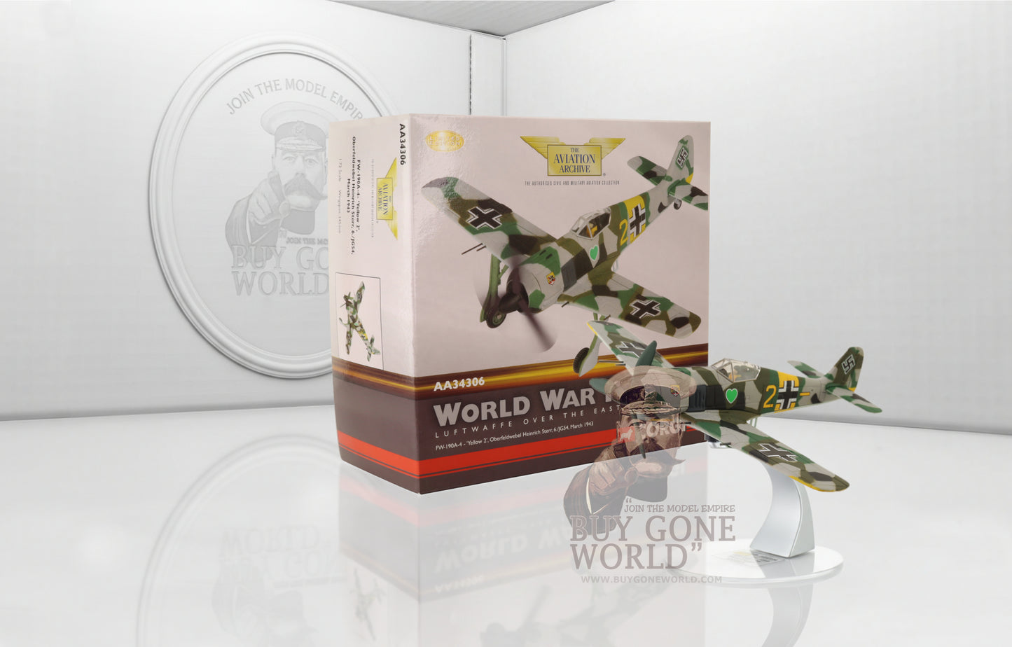 CORGI FW-190A-4 LUFTWAFFE "YELLOW 2" OBERFELDWEBEL HEINRICH STERR, MARCH 1943