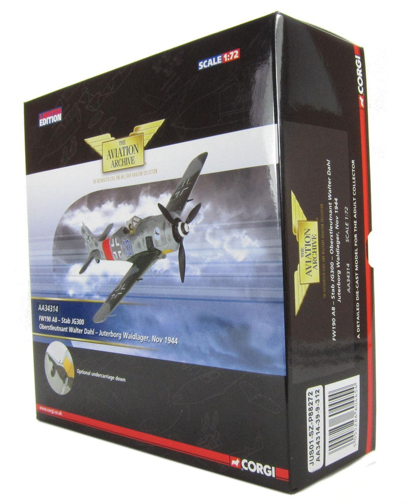 CORGI FOCKE-WULF FW 190A BLUE 13 JG 300 WALTHER DAHL JUTEBOG