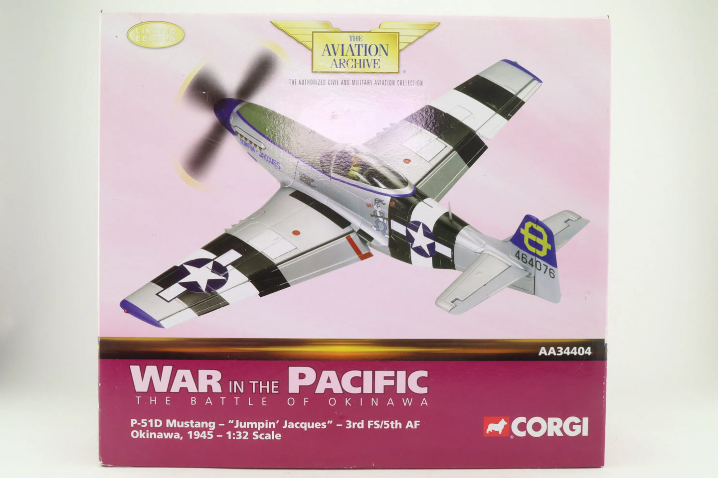 CORGI P-51D MUSTANG USAAF "JUMPIN JAQUES" PHILIPPINES 1953