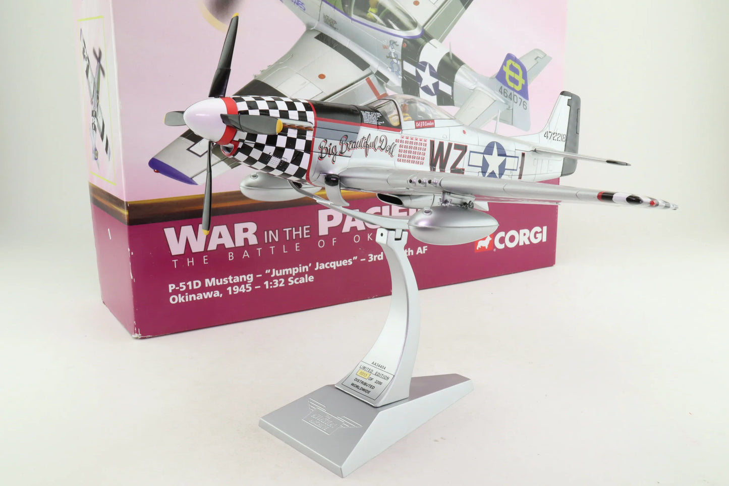 CORGI P-51D MUSTANG USAAF "JUMPIN JAQUES" PHILIPPINES 1953
