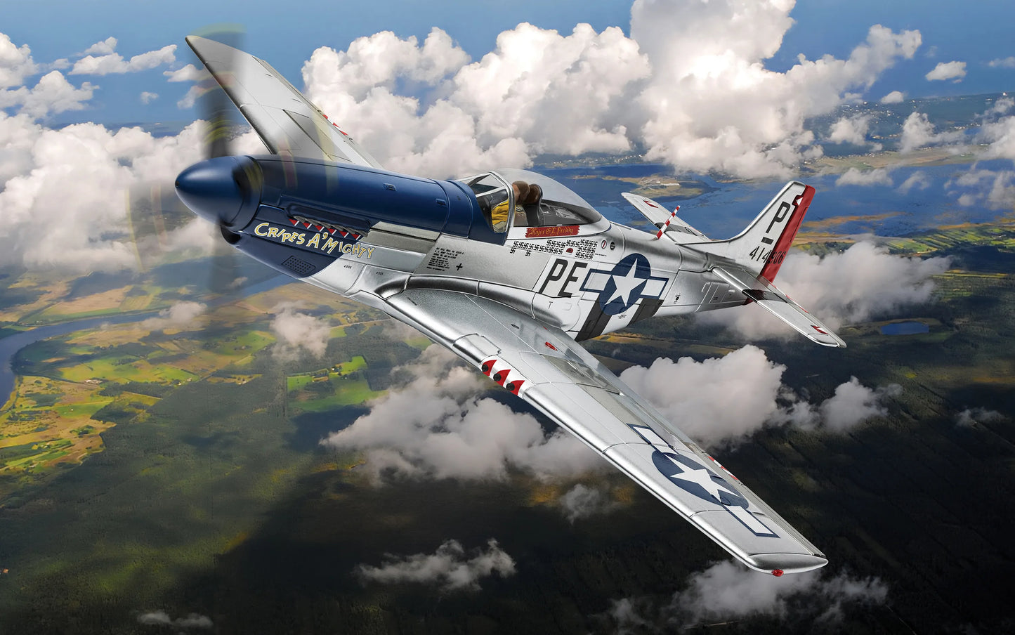 CORGI P-51D MUSTANG USAF "CRIPES A'MIGHTY" GEORGE PREDDY 1944