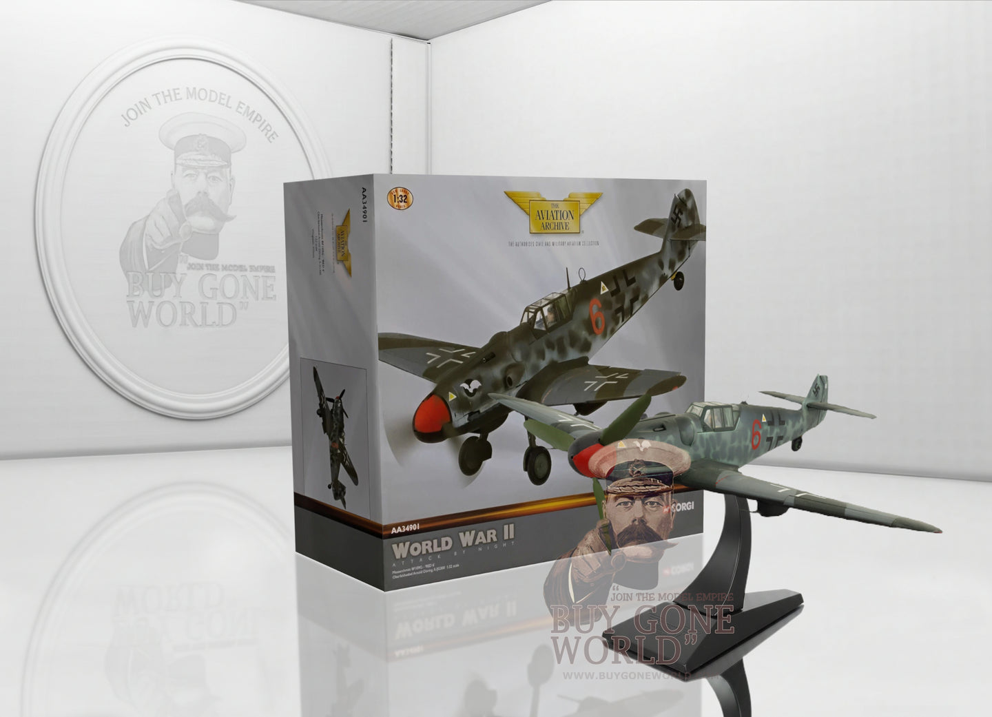 CORGI BF 109G “RED 6” OBERFELDWEBEL ARNOLD DÖRING II./JG 300 GERMANY, AUGUST 1943