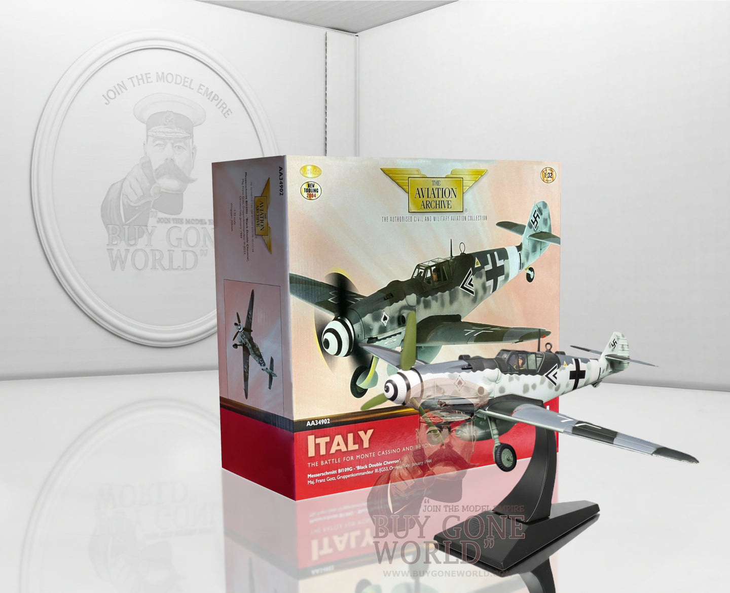 CORGI BF-109G LUFTWAFFE III/JG53 "BLACK DOUBLE CHEVRON" FRANZ GOTZ ITALY JANUARY 1944