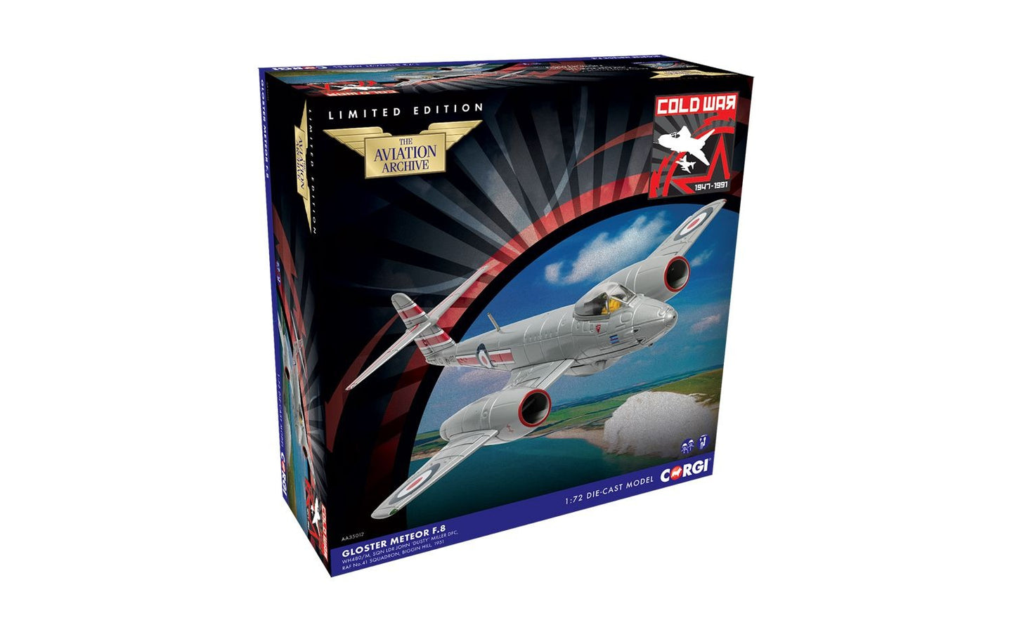 CORGI METEOR F.8  WH480 /M RAF SQN LDR JOHN "DUSTY" MILLER NO 4 SQUADRON BIGGIN HILL 1953