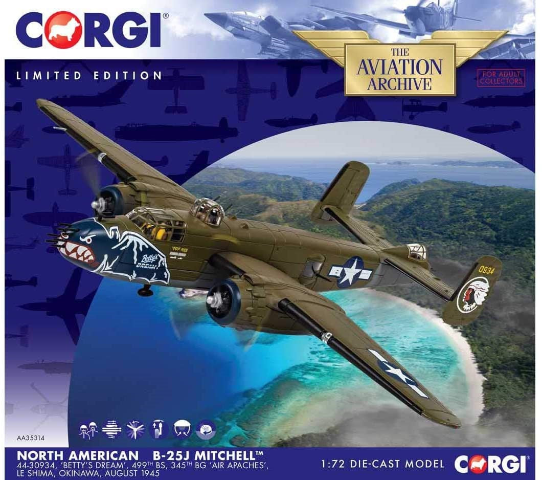 CORGI B-25J MITCHELL "BETTY'S DREAM" 44-30934 OKINAWA AUGUST 1945