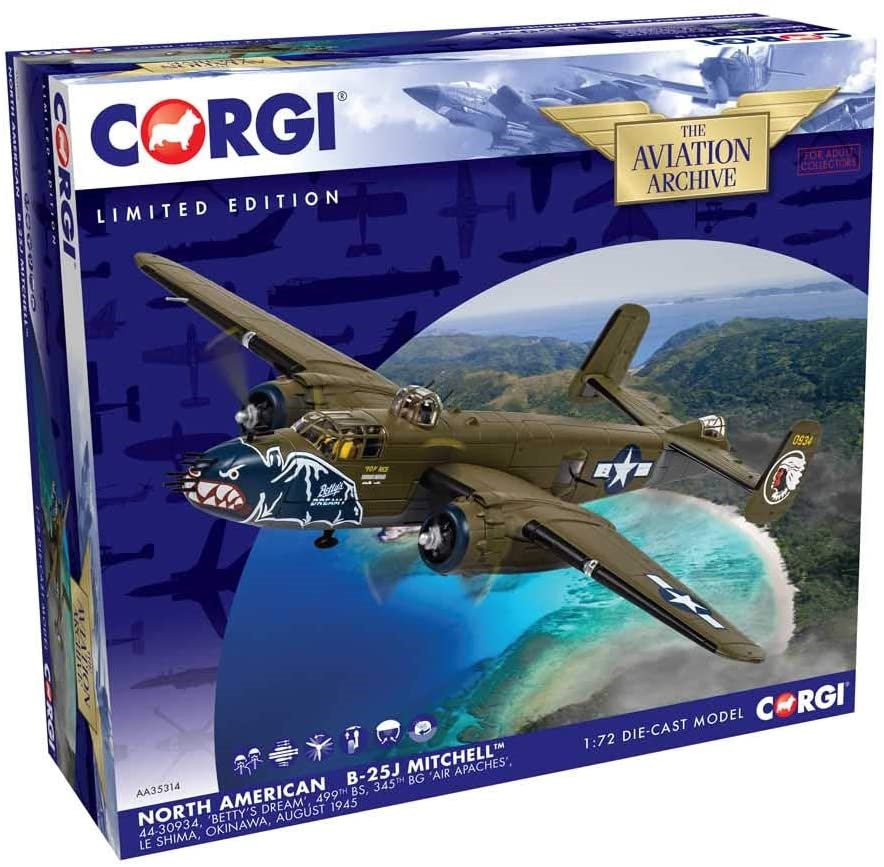 CORGI B-25J MITCHELL "BETTY'S DREAM" 44-30934 OKINAWA AUGUST 1945