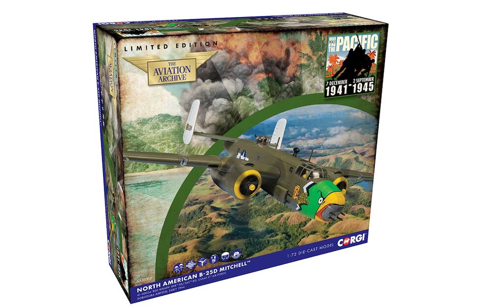 CORGI B-25D MITCHELL "RED WRATH" 41-30024 345TH BG 498TH BS PORT MORESBY 1944