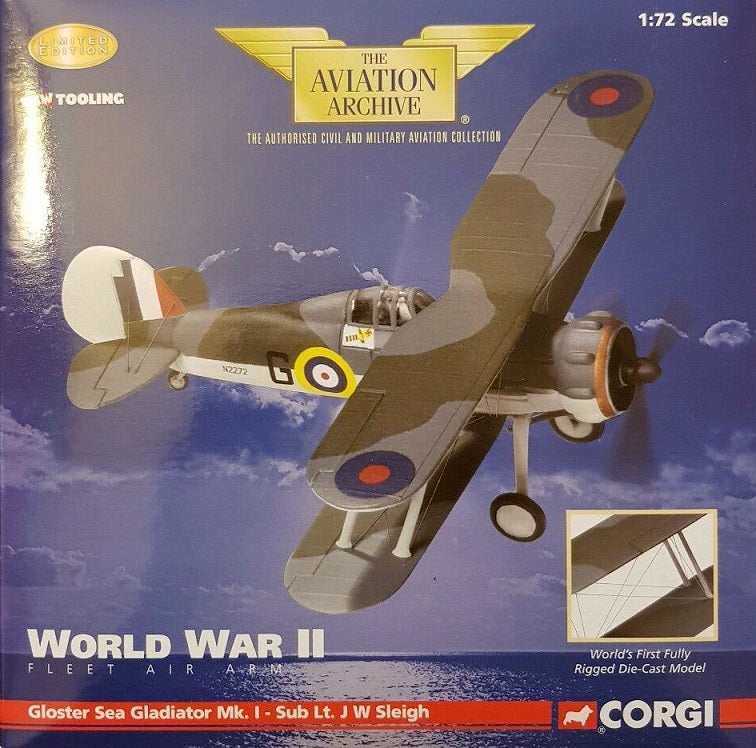 CORGI GLOSTER SEA GLADIATOR MKI SUB LT. J W SLEIGH 1940