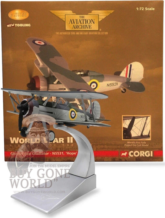 CORGI SEA GLADIATOR RAF HAL FAR FIGHTER FLIGHT "HOPE" REG: N5531 MALTA 1940