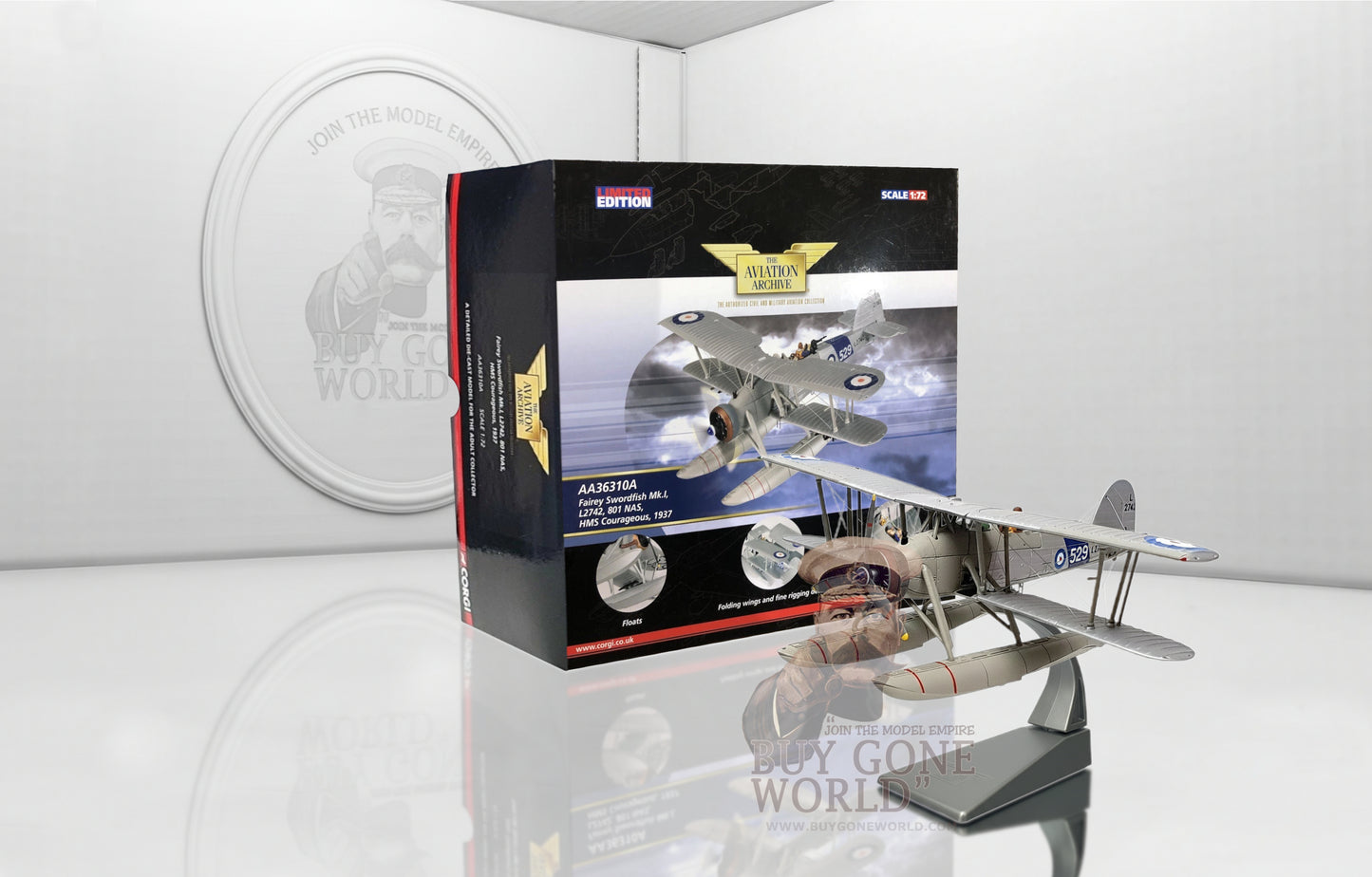 CORGI FAIREY SWORDFISH MK I RNFAA HMS COURAGEOUS 1937