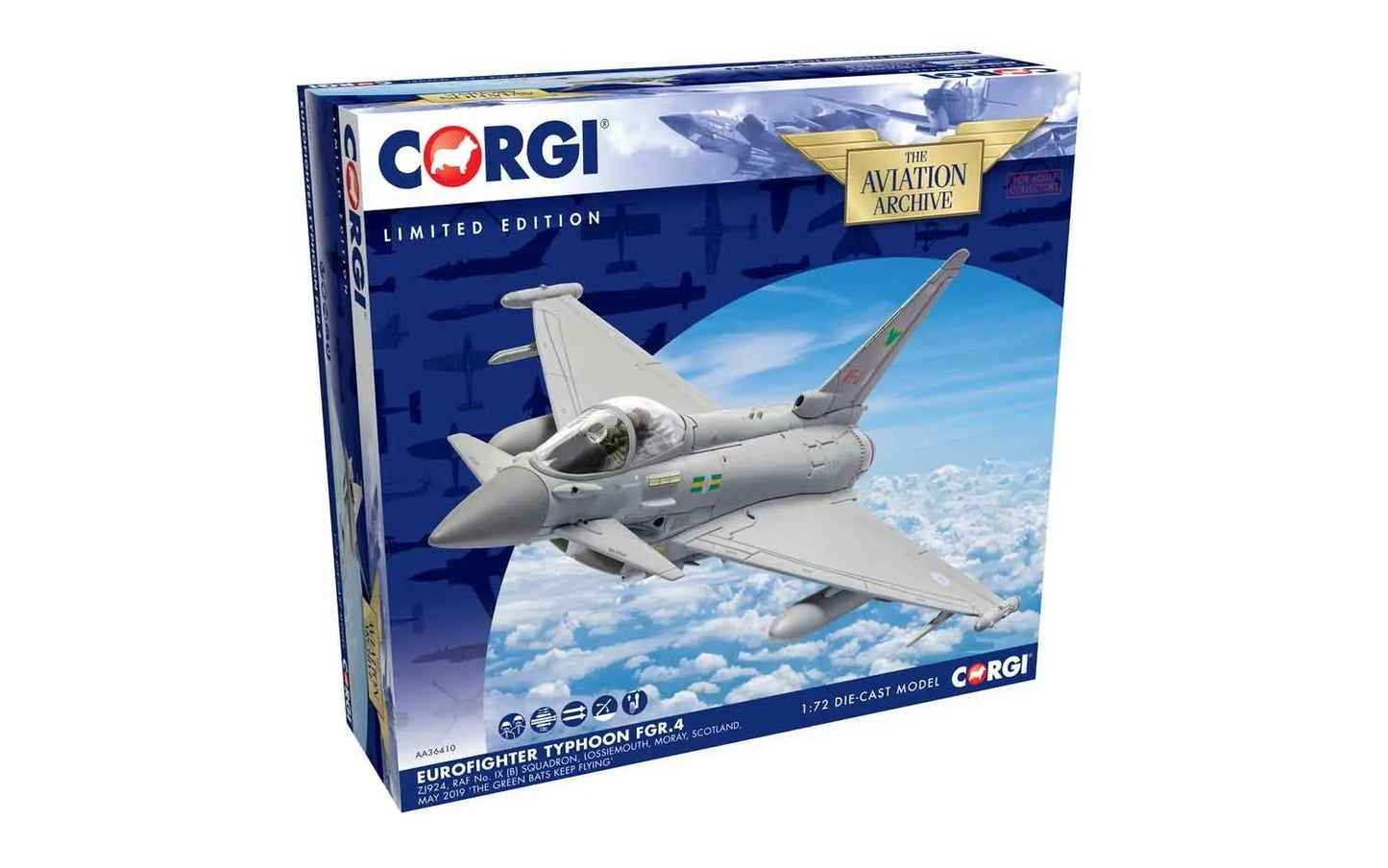 CORGI  EUROFIGHTER TYPHOON FGR.MK 4 RAF LOSSIEMOUTH SCOTLAND 2019