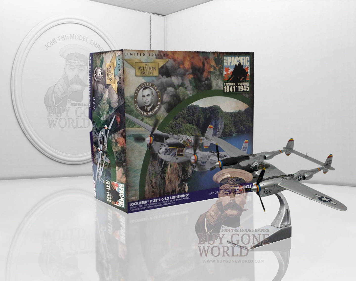 CORGI P-38L LIGHTNING, "PUTT PUTT MARU",CHARLES MCDONALD, PHILIPPINES 1945