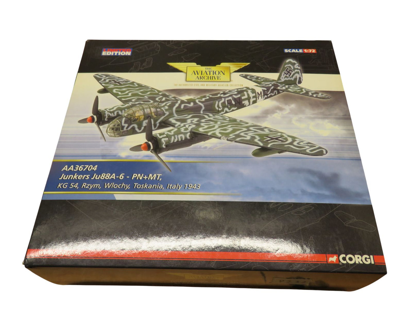 CORGI JU88A-6 LUFTWAFFE KG 54 TOTENKOPF RZYM WLOCHY 1943
