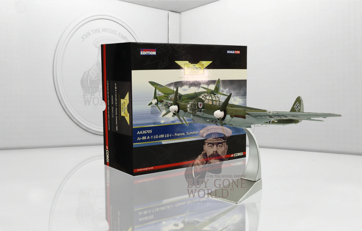 CORGI JU 88A-1 LUFTWAFFE LG I./III FRANCE ADLER TAG AUGUST 13TH 1940