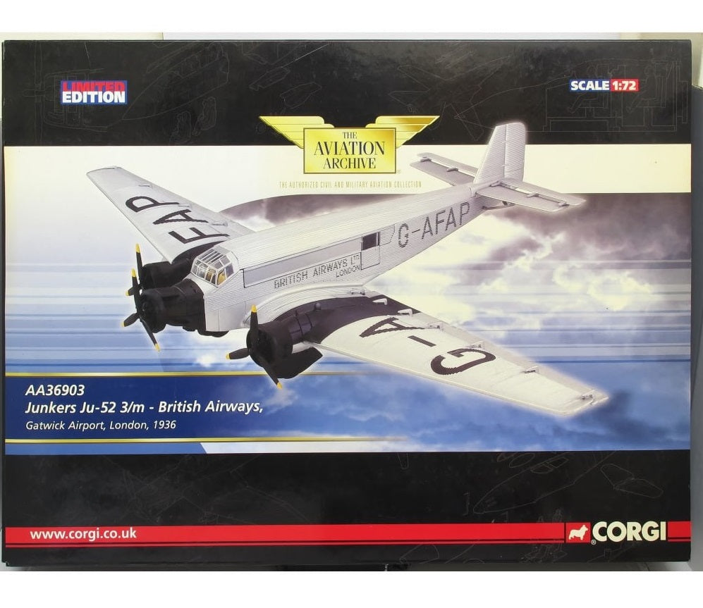 CORGI JUNKERS JU-52 BRITISH AIRWAYS 1936