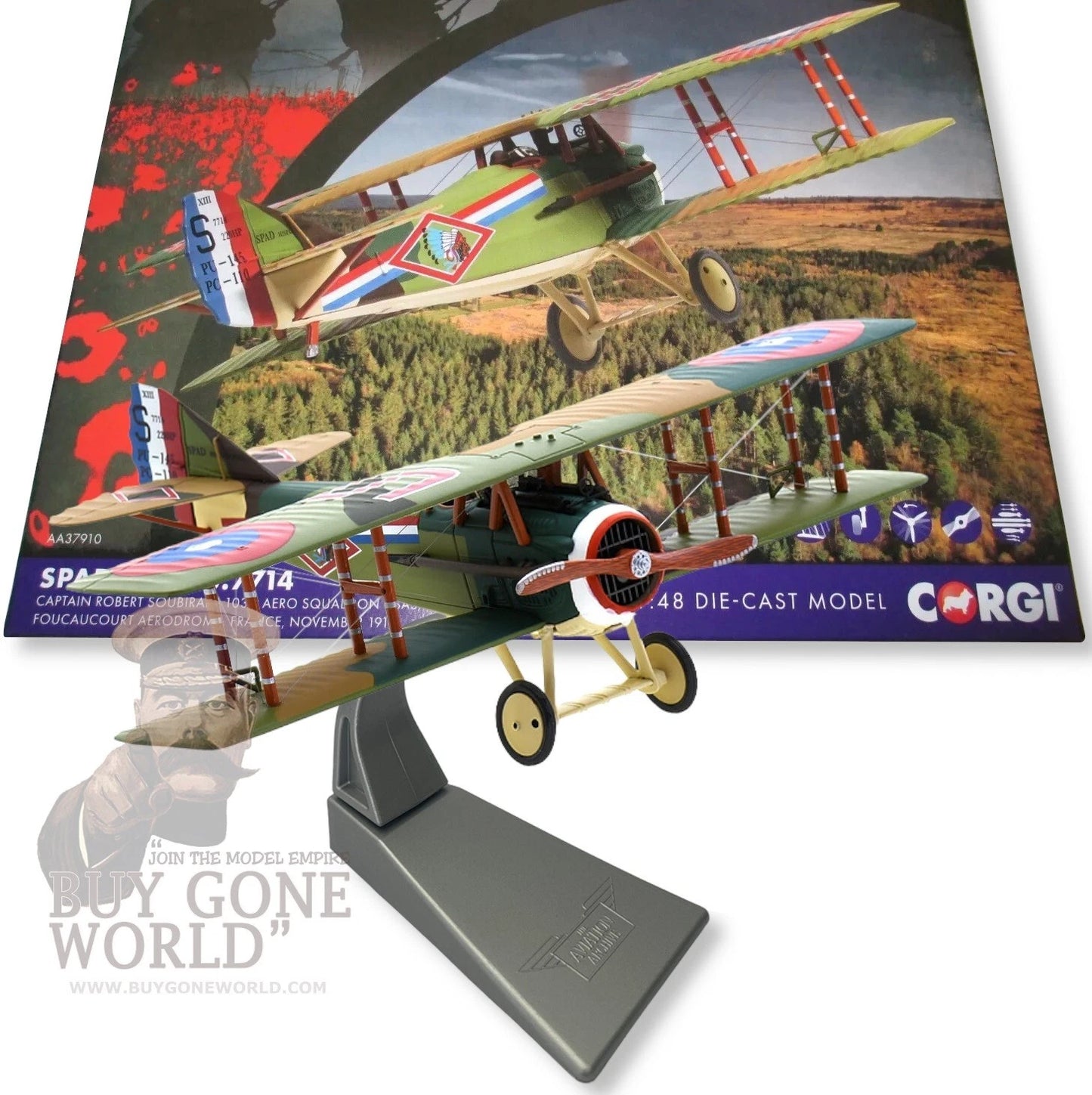 CORGI SPAD S.XIII, S.7714 CAPTAIN ROBERT SOUBIRAN USAS FRANCE 1918