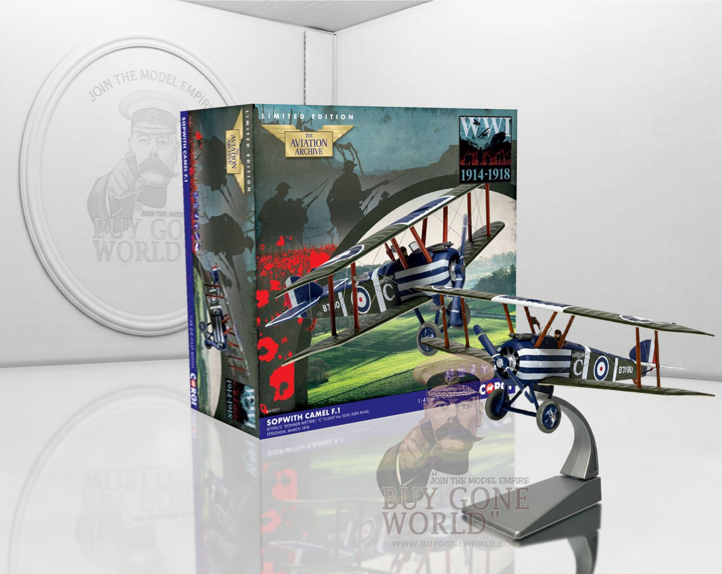 CORGI SOPWITH CAMEL F.1 B7190/C "DONNER WETTER" C FLIGHT NO. 10 (N) SQN RNAS FRANCE 1918