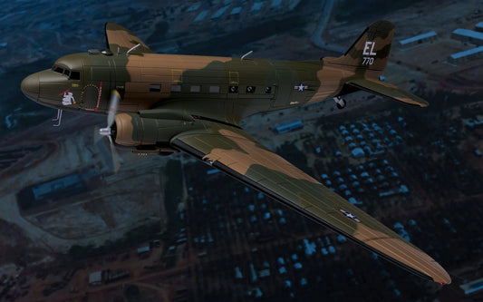 CORGI AC-47 GUNSHIP USAAF "SPOOKY 71 (JOHN LEVITOW)" 43-49770 VIETNAM BIEN HOA AIR BASE FEBRUARY 24TH 1969