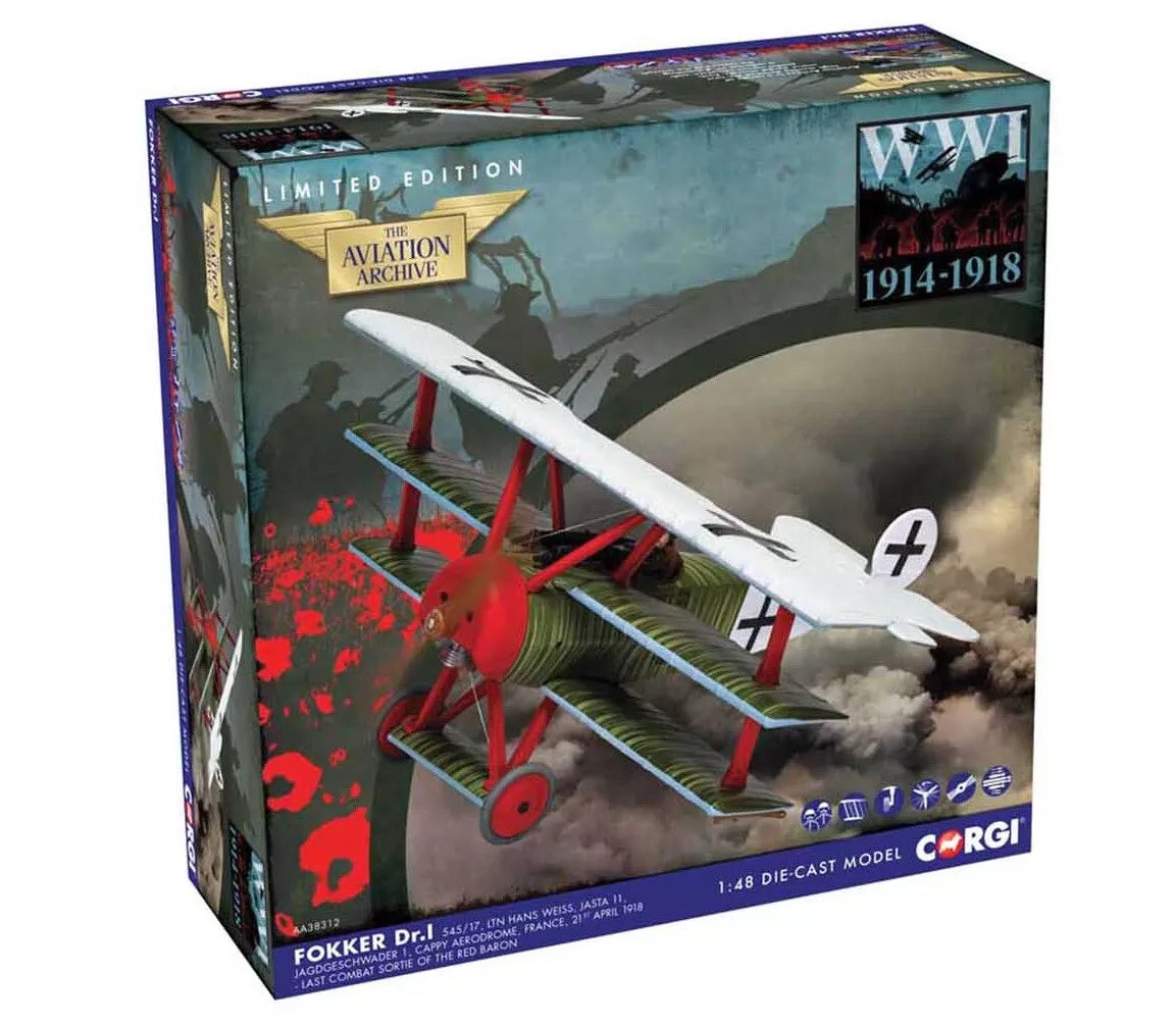 CORGI FOKKER DR1 TRIPLANE LTN HANS WEISS