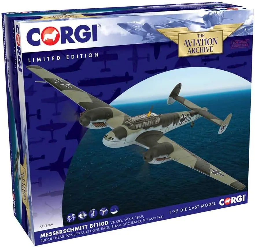 CORGI MESSERSCHMITT BF110D VJOQ RUDOLF HESS