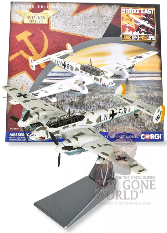 CORGI BF110F-2 LN+FR 10Z STAFFEL ZERSTORERGESCHWADER 5 1943 (CERTIFICATE NUMBER 0013 OF 1000)