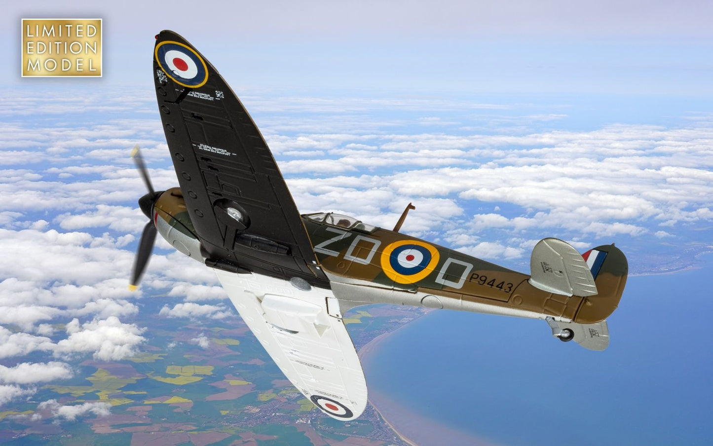 CORGI SPITFIRE MKI RAF NO.222 SQN FLT LT "DOUGLAS BADER" (BATTLE OF BRITAIN 85)