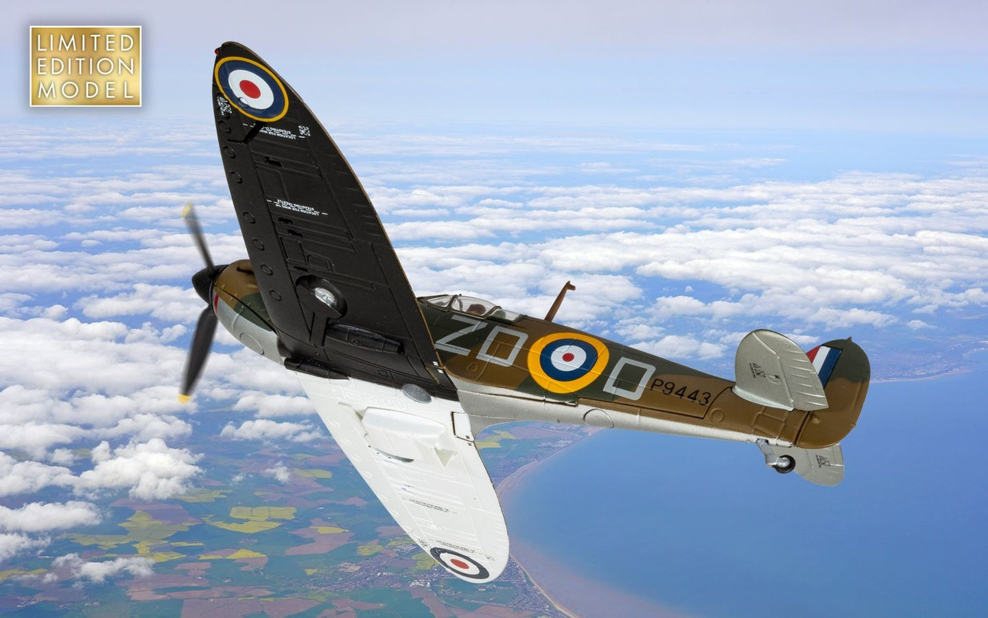 CORGI SPITFIRE MKI RAF NO.222 SQN FLT LT "DOUGLAS BADER" (BATTLE OF BRITAIN 85)