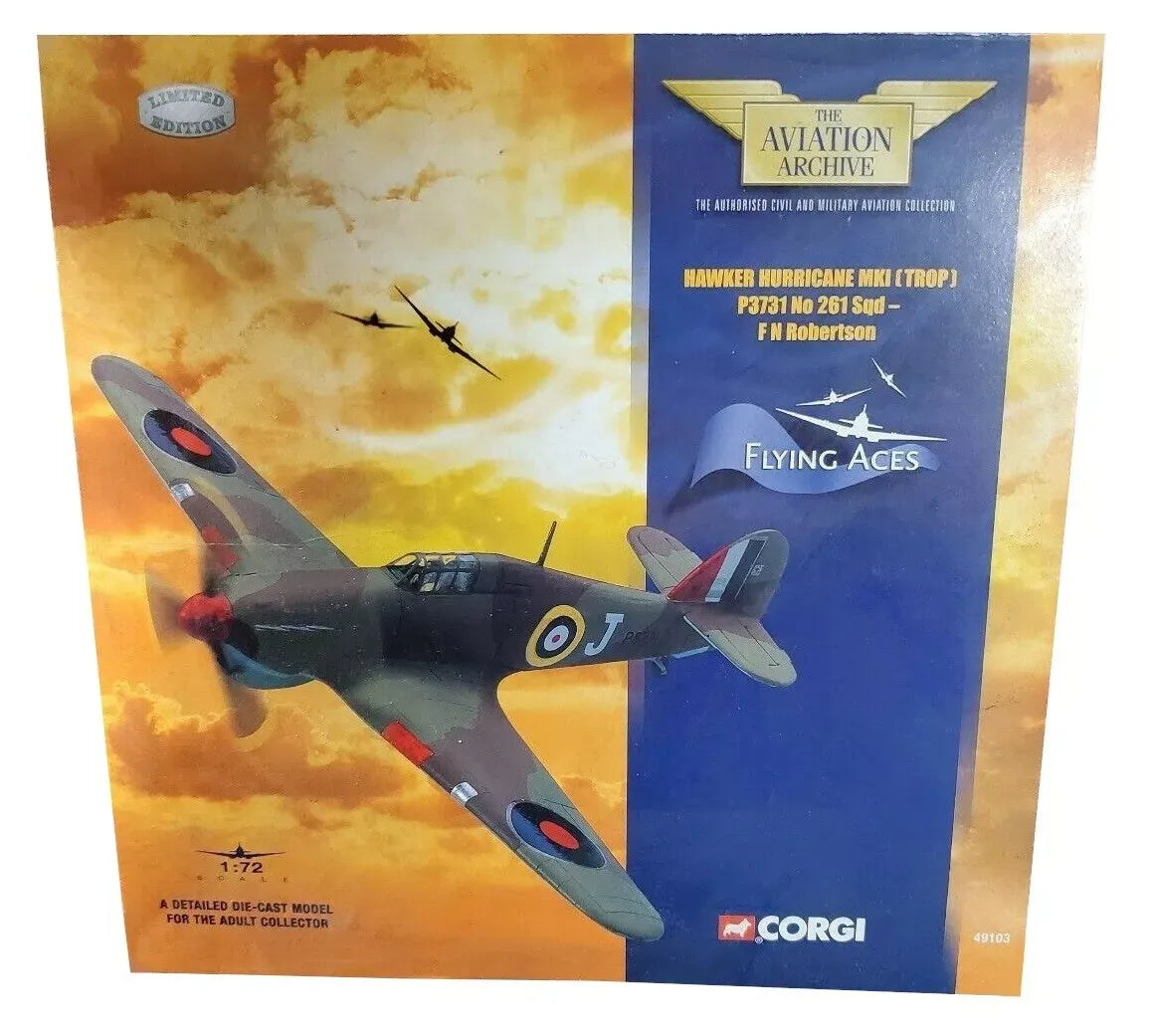 CORGI HAWKER HURRICANE MK.I RAF No.261 SQN F.N.ROBERTSON