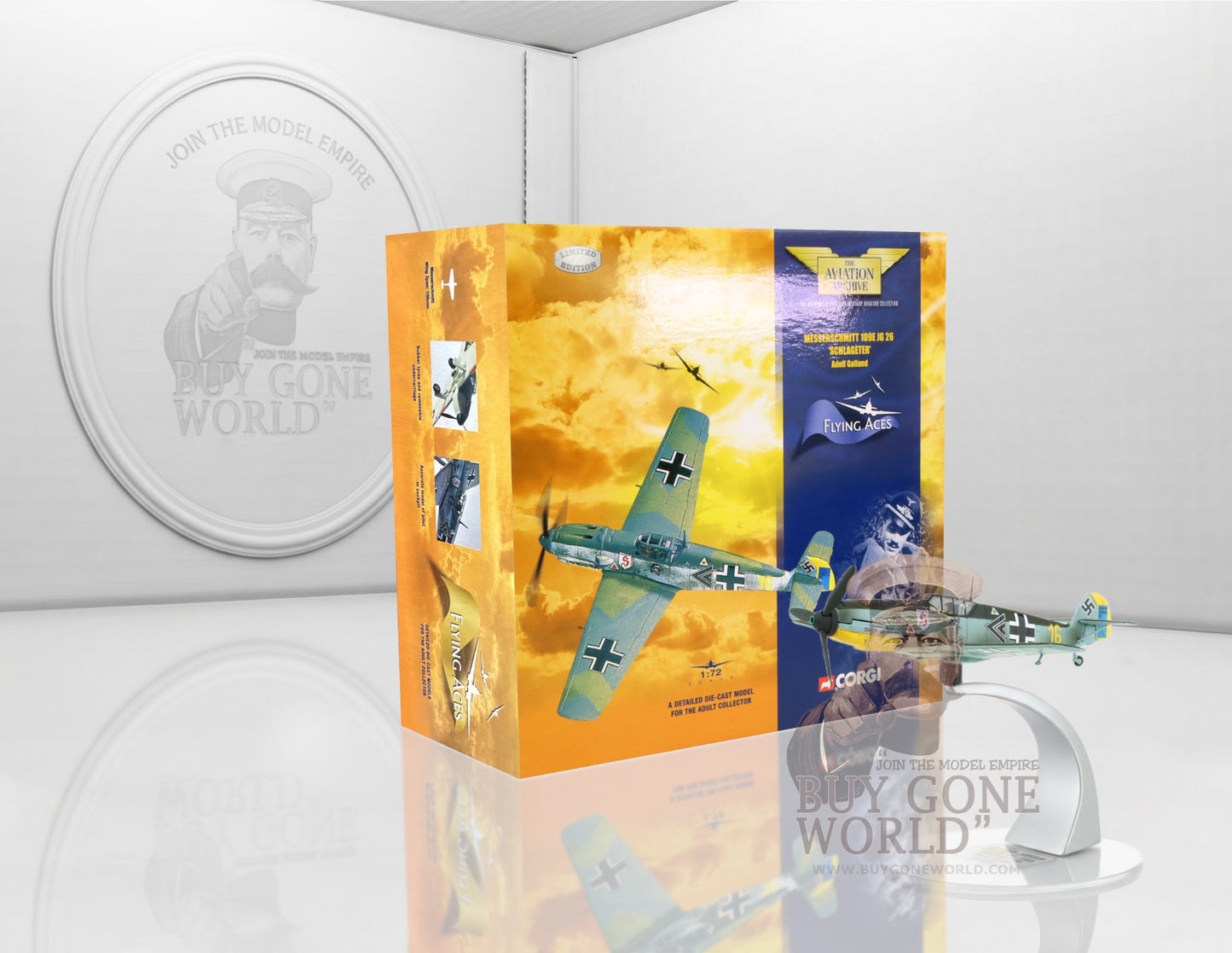 CORGI BF 109E-4 LUFTWAFFE JG 26 "SCHLAGETER" MAJOR ADOLF GALLAND FRANCE 1940