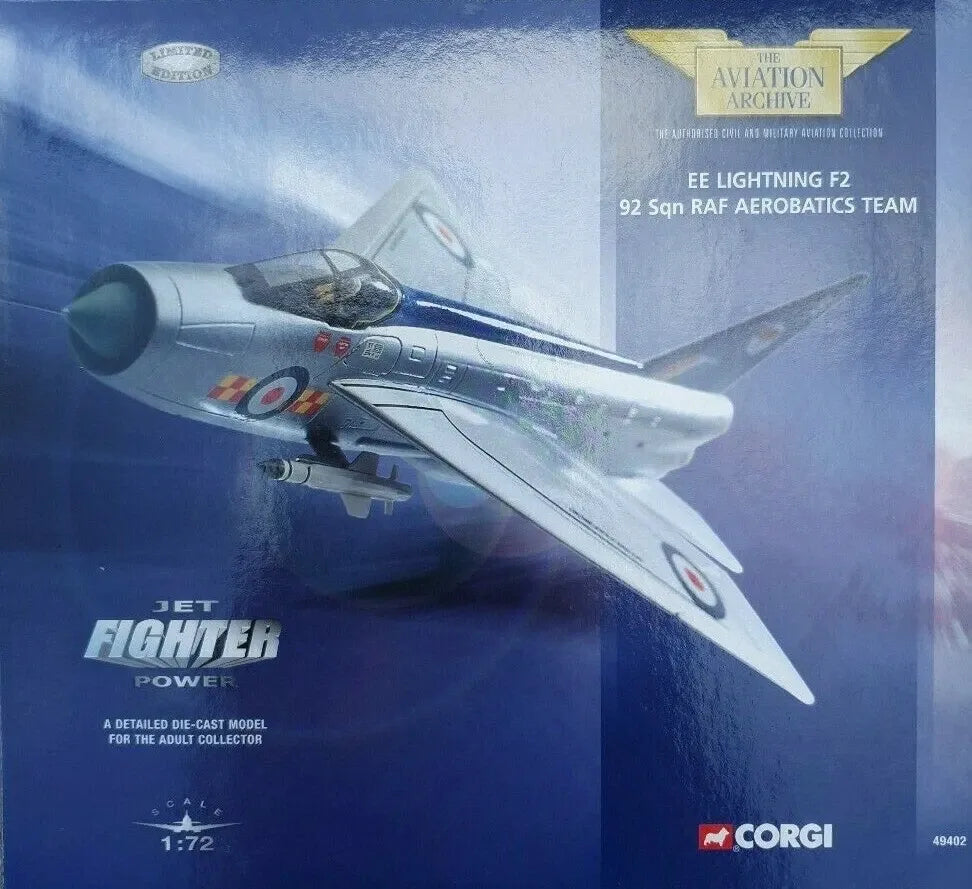 CORGI ENGLISH ELECTRIC LIGHTNING F2 92 SQUADRON RAF