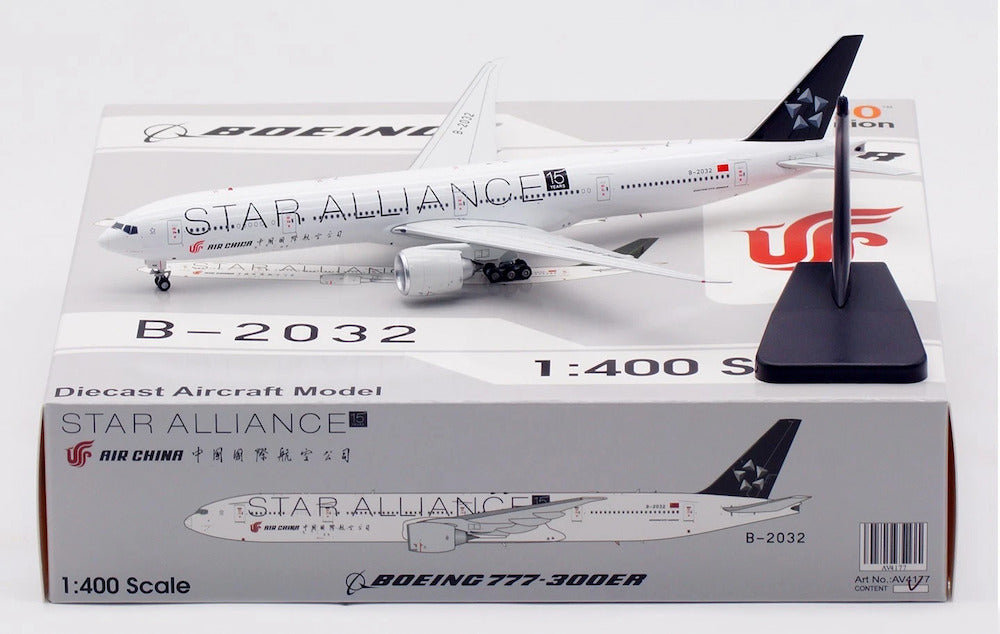 AVIATION 400 B777-300ER AIR CHINA "STAR ALLIANCE" "15TH" REG: B-2032