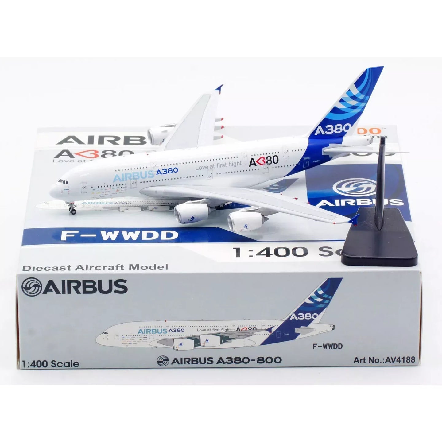 AVIATION 400 A380-861 AIRBUS INDUSTRIE "DETACHABLE GEAR" REG: F-WWDD
