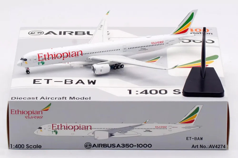AVIATION 400 A350-1041 ETHIOPIAN AIRLINES (DETACHABLE GEAR) REG: ET-BAW