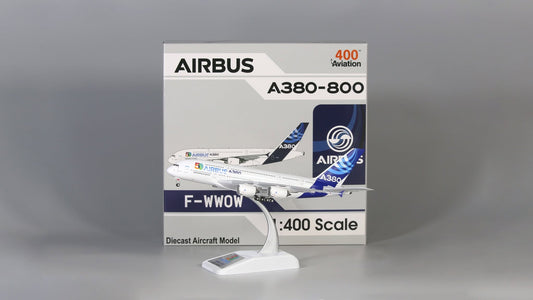 AVIATION 400 A380 AIRBUS INDUSTRIE "50 YEARS PIONEERING PROGRESS" (DETACHABLE GEAR) REG: F-WWOW