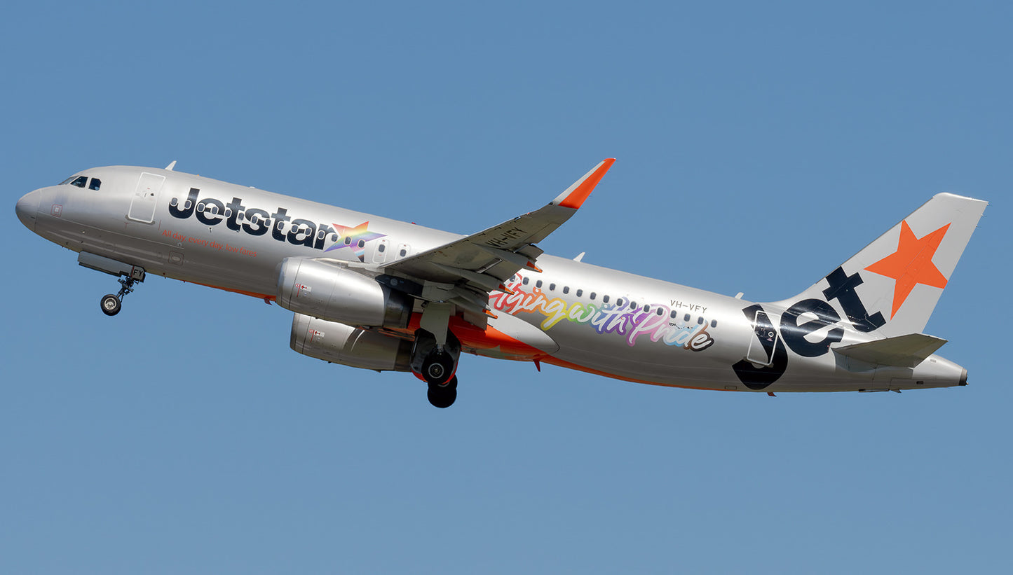 AVIATION 400 A320-232(WL) JETSTAR AIRWAYS "FLYING WITH PRIDE" REG: VH-VFY