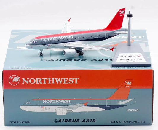 WB MODELS A319-114 NORTHWEST AIRLINES "CITY OF DULUTH" REG: N301NB