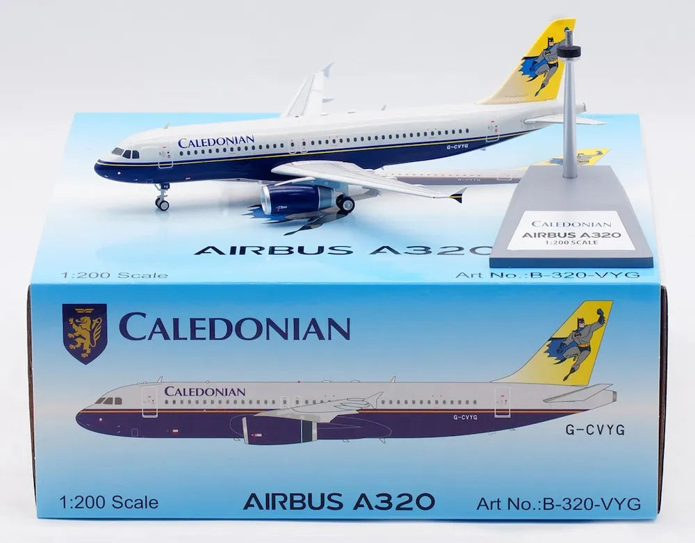 WB MODELS A320-231 CALEDONIAN AIRWAYS "BATMAN TAIL" REG: G-CVYG
