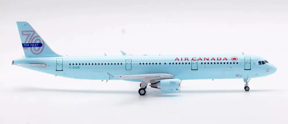 WB MODELS A321 AIR CANADA "ICE BLUE LIVERY WITH 70TH ANNIVERSARY TAIL" (LIMITED 100 MODELS) REG: C-GIUB