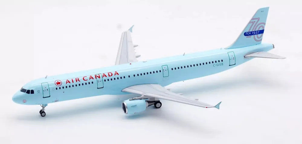 WB MODELS A321 AIR CANADA "ICE BLUE LIVERY WITH 70TH ANNIVERSARY TAIL" (LIMITED 100 MODELS) REG: C-GIUB
