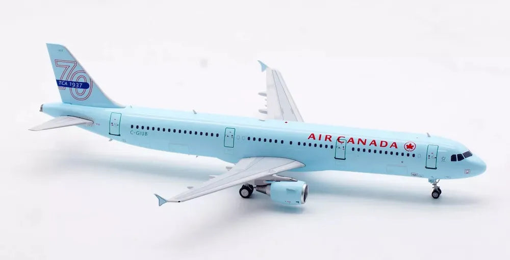 WB MODELS A321 AIR CANADA "ICE BLUE LIVERY WITH 70TH ANNIVERSARY TAIL" (LIMITED 100 MODELS) REG: C-GIUB