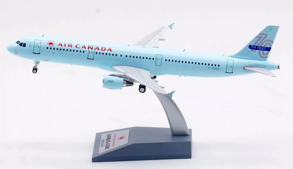 WB MODELS A321 AIR CANADA "ICE BLUE LIVERY WITH 70TH ANNIVERSARY TAIL" (LIMITED 100 MODELS) REG: C-GIUB