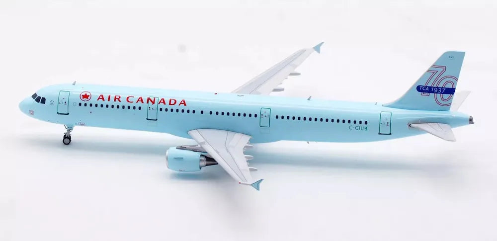WB MODELS A321 AIR CANADA "ICE BLUE LIVERY WITH 70TH ANNIVERSARY TAIL" (LIMITED 100 MODELS) REG: C-GIUB