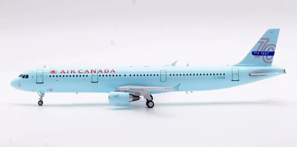 WB MODELS A321 AIR CANADA "ICE BLUE LIVERY WITH 70TH ANNIVERSARY TAIL" (LIMITED 100 MODELS) REG: C-GIUB